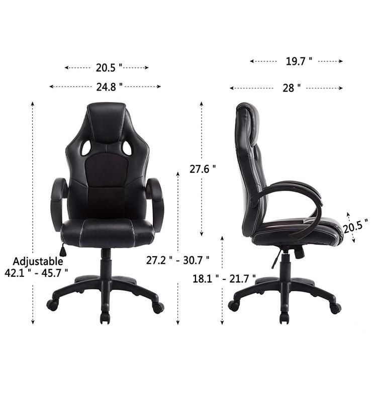 (AGATHA-A) China Factory Comfortable PU Leather and Mesh Cover Office Racing Chair