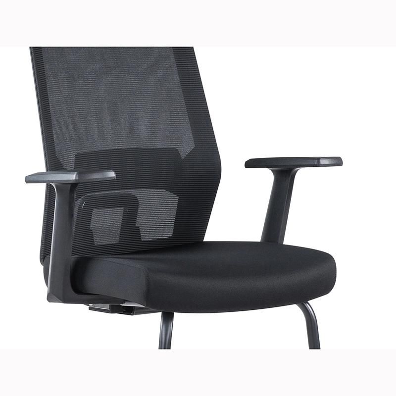 MID Back Modern Black Meeting Room Armrest Office Chair