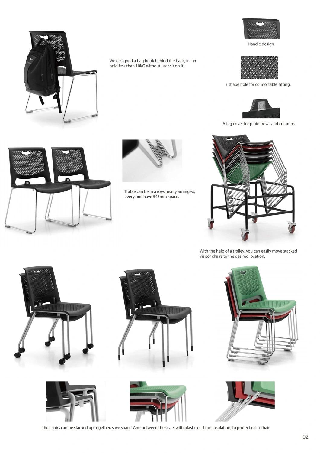 Movable Stackable Visitor Home Office Chair Training Meeting Dining Task Office Chair