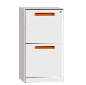 Office Furniture Two Drawers Long Hand- Held Narrow Cartridge Steel Cabinet