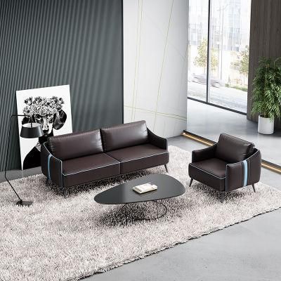 New Style Waterproof Furniture Comfortable Leather Sectional Leisure Office Waiting Room Corner Sofa Sets