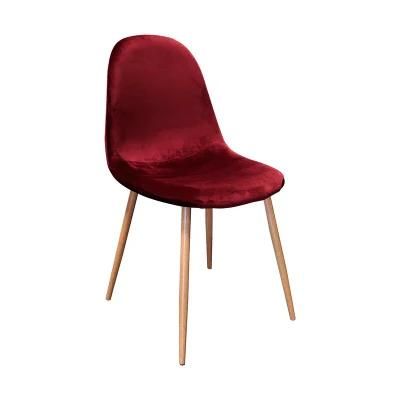 Furniture New Design Coffee Hotel Leisure Upholstered Velvet Fabric Dining Room Chair