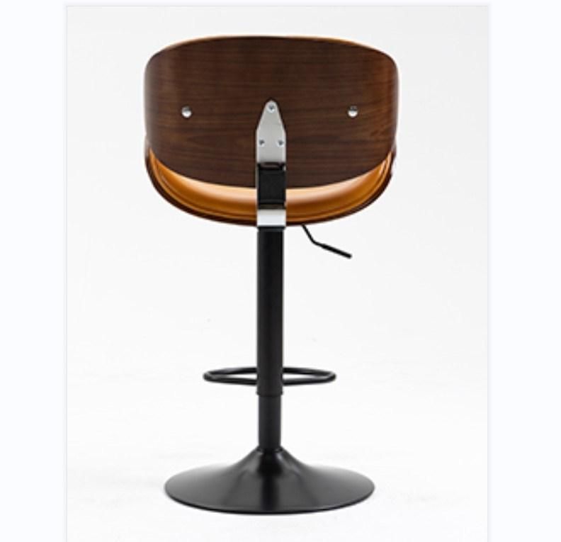 High Back Leisure Bar Seat Silver Steel Base Bar Stool