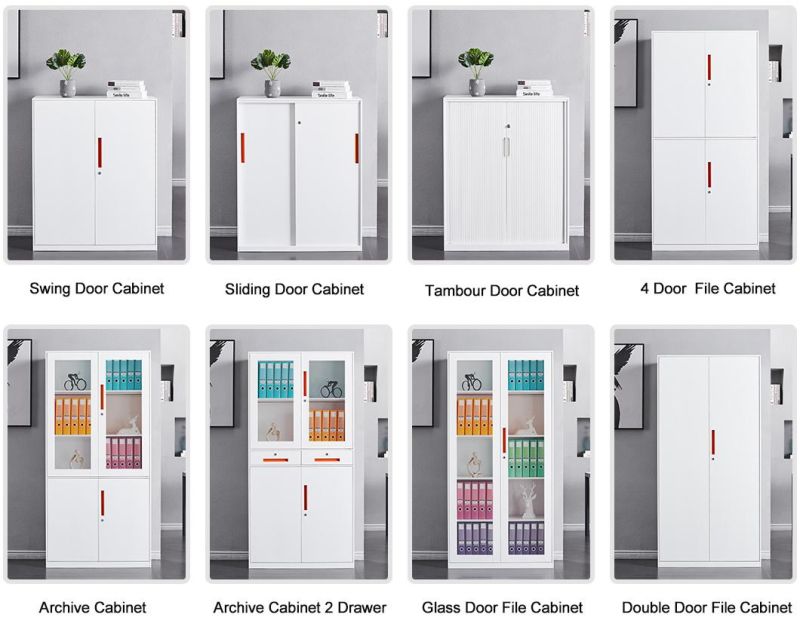 Small Tambour Door Office Cabinet File Storage