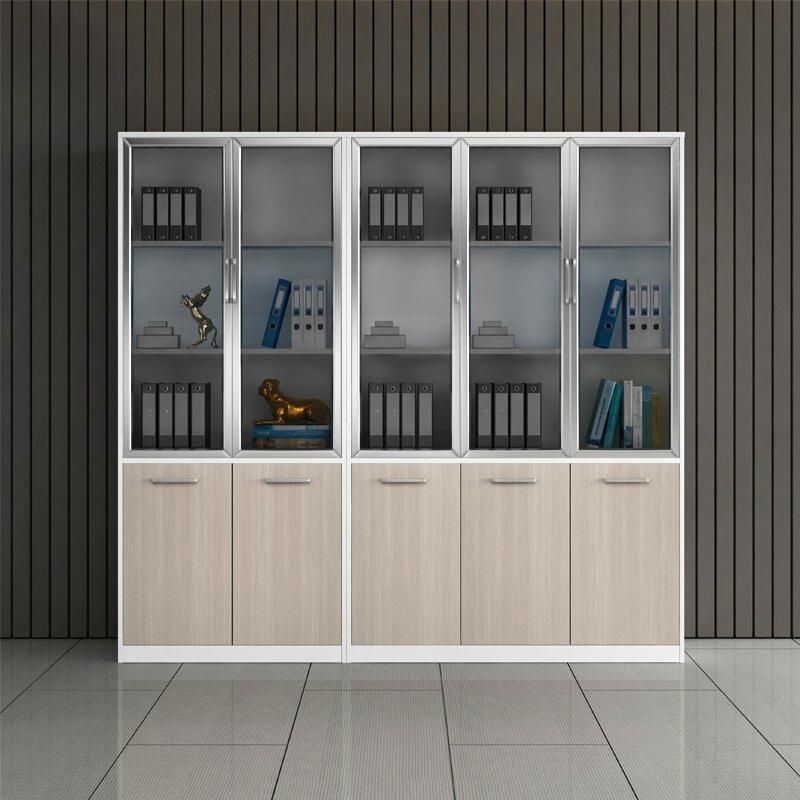 Aluminum Frame Modern Office Bookcase Hot Sale Melamine Filing Cabinet