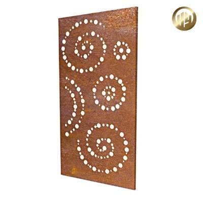 Corten Steel 60cm*120cm Rectangular Customized Pattern Screen Panel