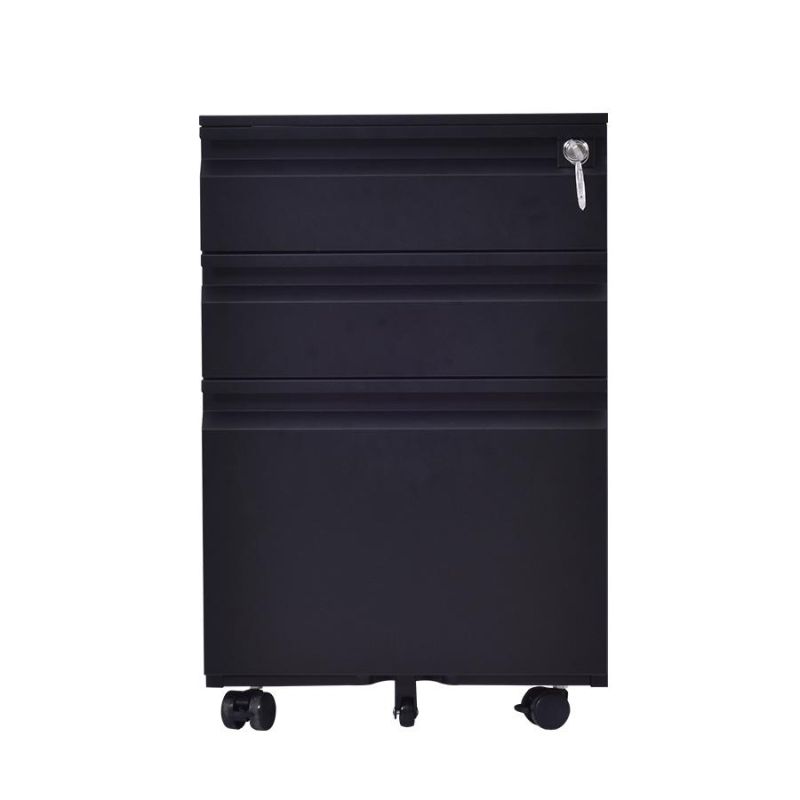 Under Storage Use Steel Filing Cabinet 3 Drawers with 5 Wheels