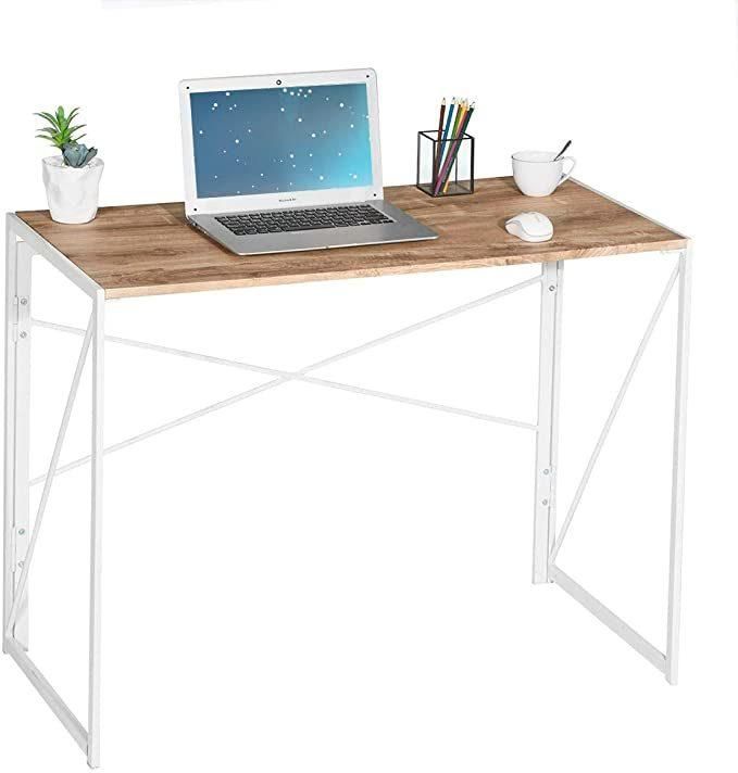 Nova Metal and Wood Combo Folding Computer Desks for Small Space