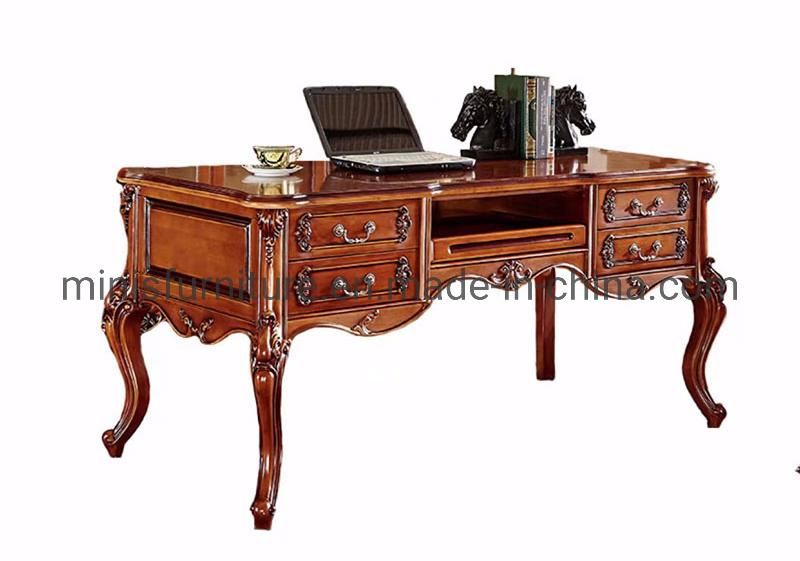 (M-OD1209) Home/Hotel Table European Style Simple Golden Wood Office Computer Desk