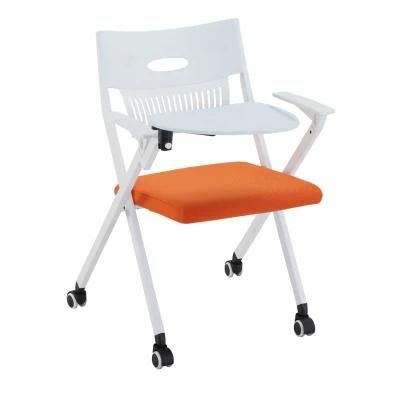 Factory Direct Sales of High Quality New Design Office Furniture Fixed Armrest Durable Foldable Office Training Chair