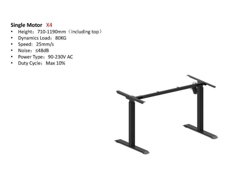 Height Adjustable Desk Two Legs 24V DC