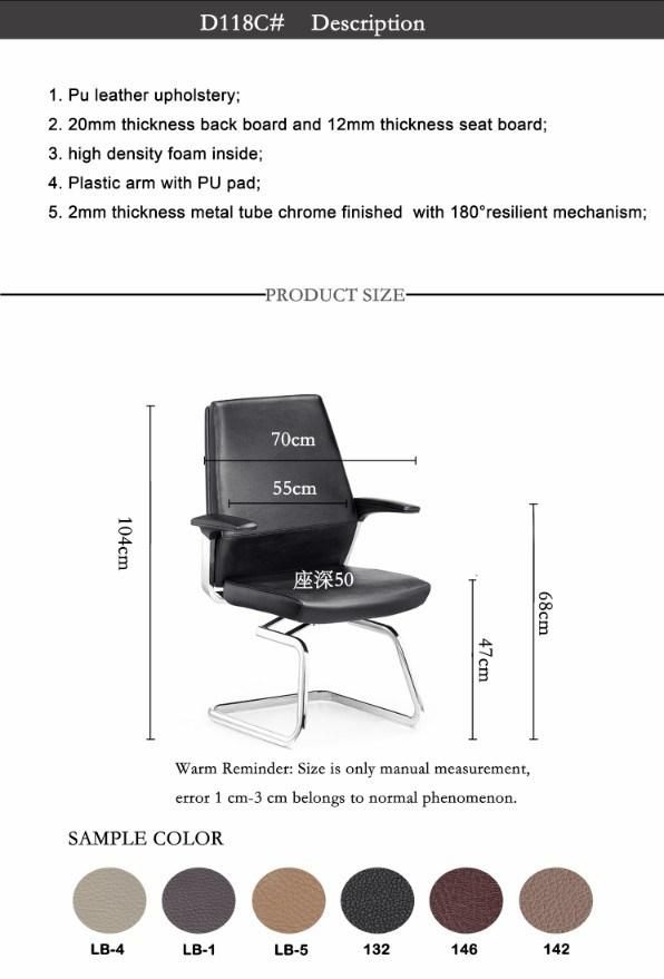 MID Back Office Chair Meeting Chair with Armrest Offiice Furniture Bow Chair