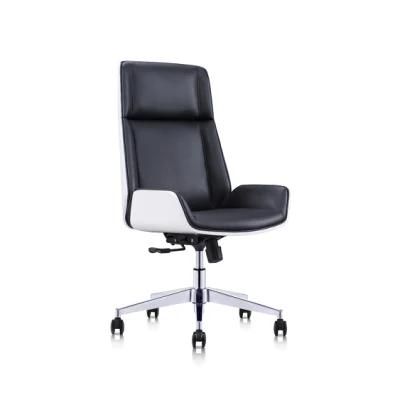 Modern China Executive Boss Wooden PU Leather Office Chair with High Back
