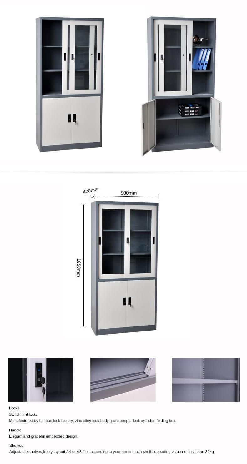 Modern Book Storage Steel Filing Cabinet Cupboard Knock Down Metal Cabinet