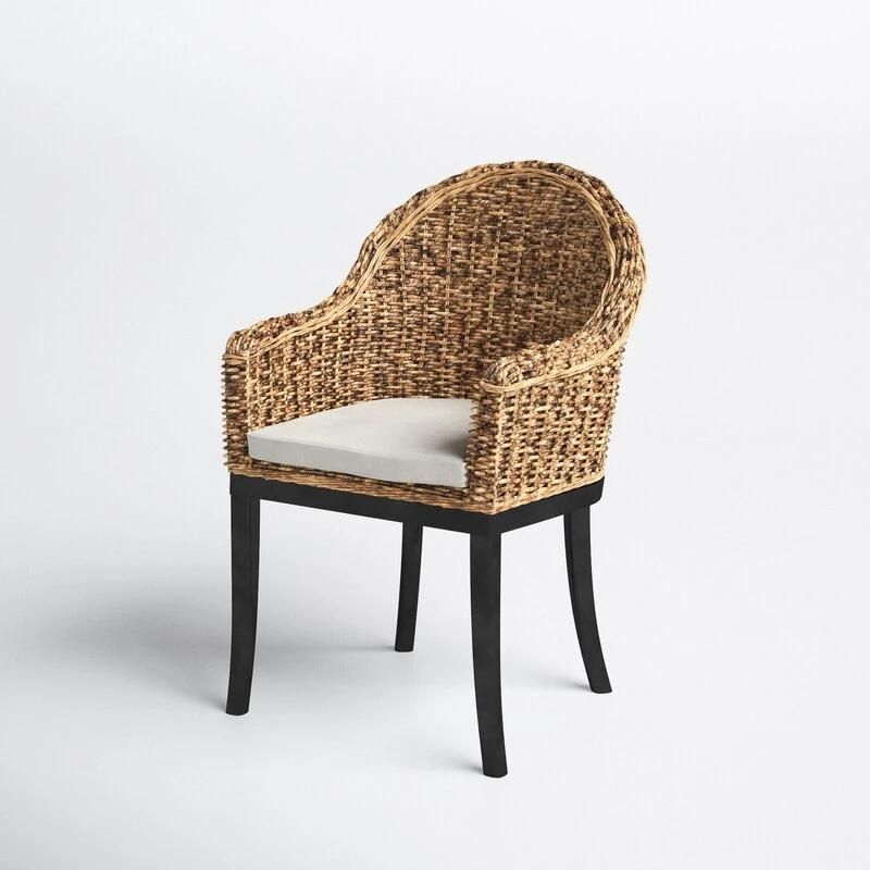 Stacking Loading Brown Wicker Powder Coated Frame Indoor Living Room Chair