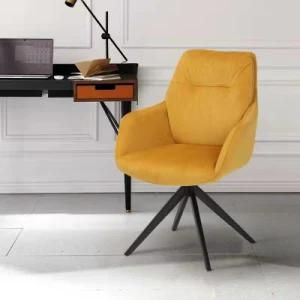 Italian Design Upholstery Steel Frame Rotatable Office Chair Furniture