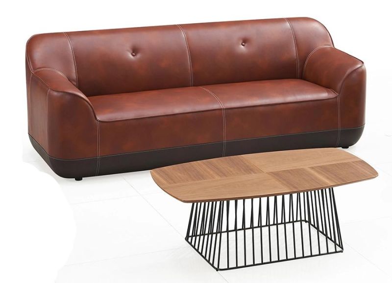 Factory Price Waiting Area 3 Seater Leather Office Sofa Couch