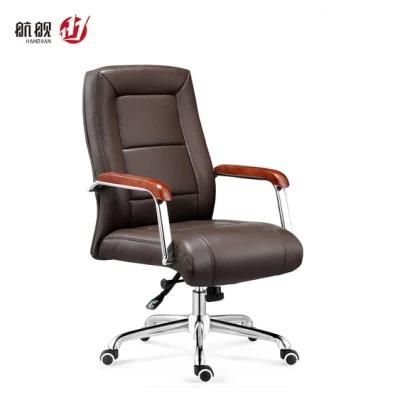 Leather Workstation Computer Staff Working Swivel Task Office Desk Chair