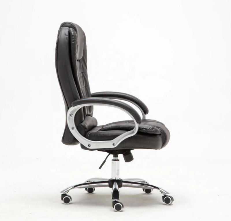 White PU Leather High Back Office Chair