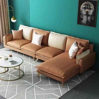 Delicate Metal Sofa Foot Office Long Couches with Low Backrest