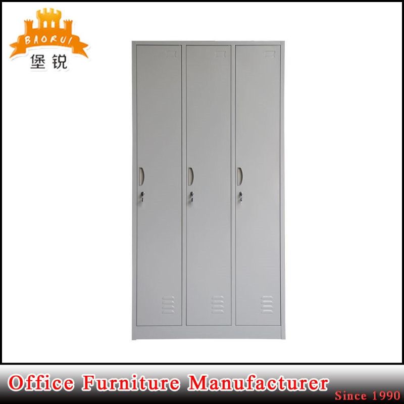 Factory Supplier Steel 3-Door Clothes Storage Locker Metal Cabinet