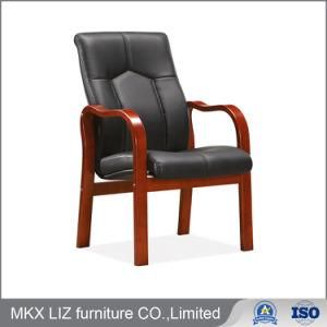 Wooden PU Leather Office Meeting Chair with Armrest (D343)