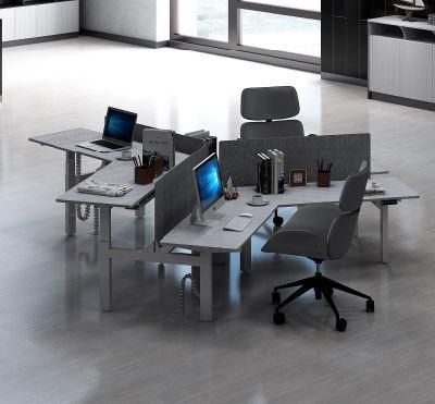 90 Degree Electric Lifting Column Adjustable Height Corner Metal Office Desk Adjustable Desk Office Desk