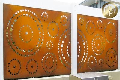 Modern Style Design Corten Steel Rusty Garden Decorative Screen