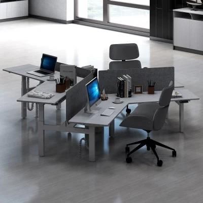2022 New Design Four-Motor Automatic Lifting Commercial Table Study Desk Office Desk Adjustable Desk Office Desk
