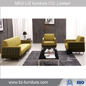 Modern Design Leather Leisure Waiting Office Sofa in Fabric Cover (S307)