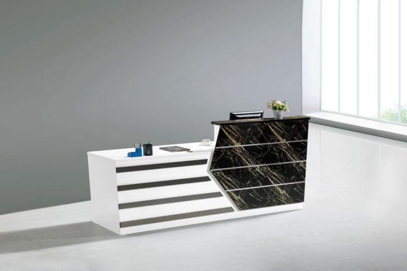 Hotel Restaurant MDF Modern Office Salon Reception Counter Desk Design