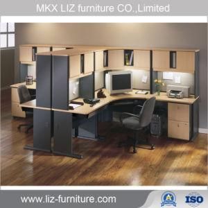 Classical Style Wooden Panel Office Cubicle Workstation Executive Table (2219)