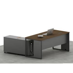 Mobile Cabinet L Shape Latest Design Melamine Wooden Manager Executive Office Desk