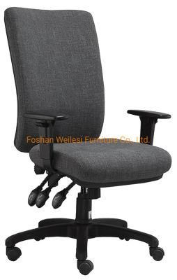 Three Lever Heavy Duty Mechanism High Density Foam Fabric Upholstery Back and Seat Nylon Base Computer Chair