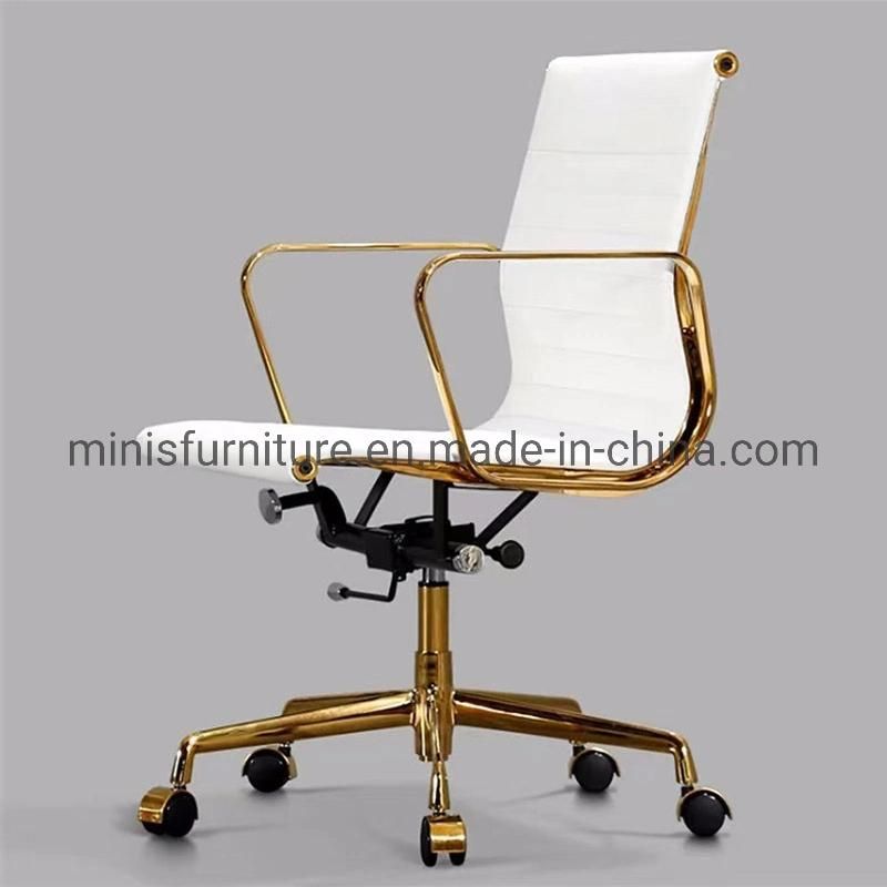 (M-OC279) New Version Office Low Back Visitor Meeting Chair Gold Frame Conference Chair