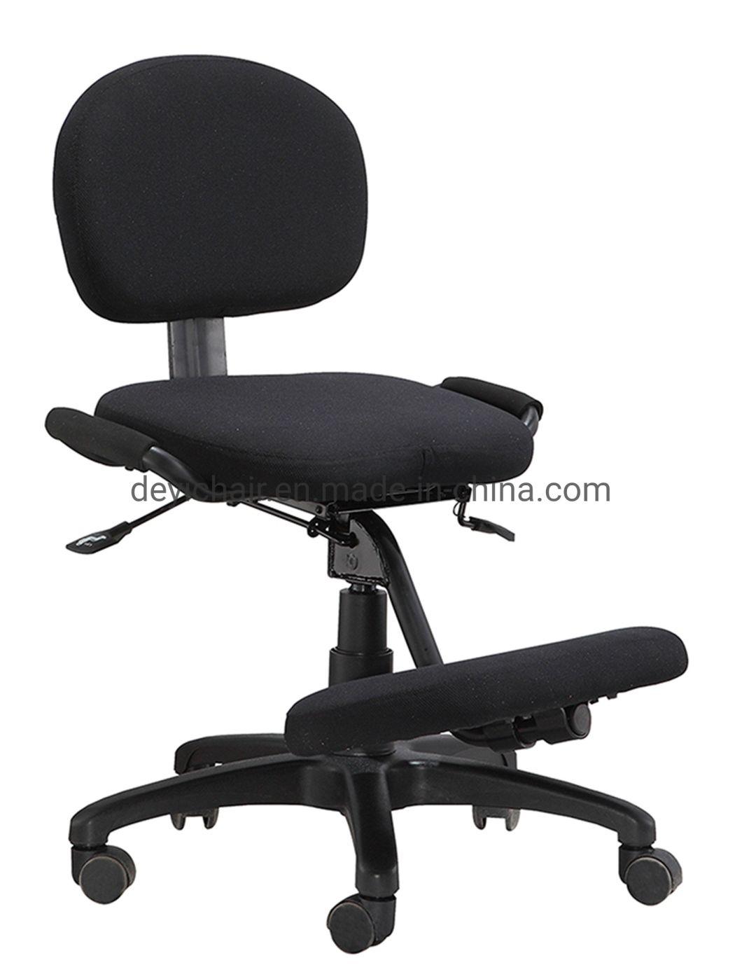 Simple Tilting Mechanism with Seat Slider PU Tube Armrest 320mm Nylon Base with Backrest Knee Chair