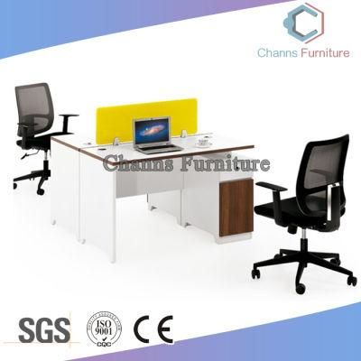 Face to Face Computer Table MFC Furniture Office Workstation with Metal Frame (CAS-WA08)