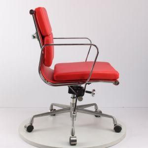 MID-Shift Cowhide Office Chair Comfortable Executive Swivel Office Chair with Armrest