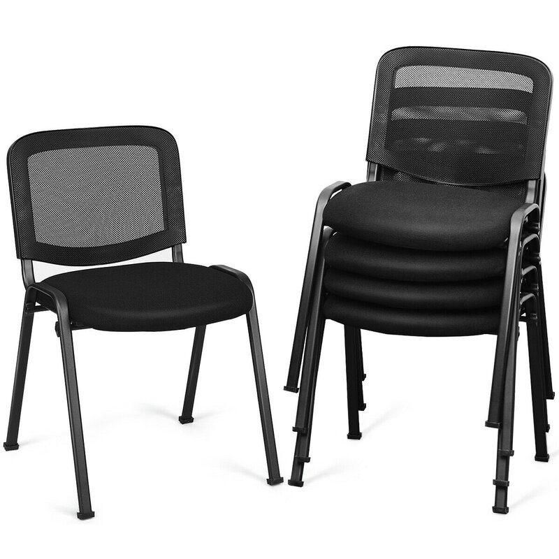 Ergonomic Backrest Stackable Design Mesh Back Office Conference Chairs