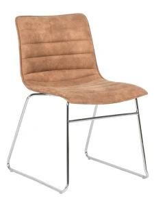 Modern Office Meeting Chair with Fabric Upholstered and Chromel Metal Frame