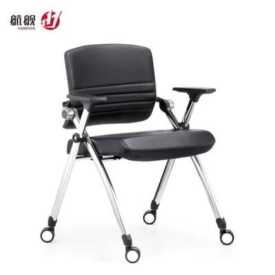 High Density Folding Chair with Wheels Easy Moving Training Chair