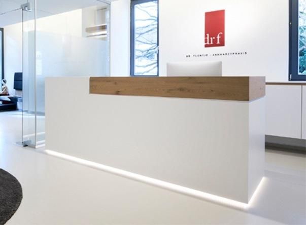 Hl-030 2021 Top Quality Mix Color Salon Reception Table Consult Table for Sale Cashier Desk Check-out Counter Checkstand