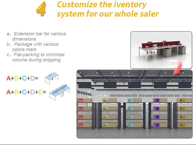 Hot Sales High Quality New Model Modular Steel Metal Open Used Modern Office Workstation Furniture for 8 Person