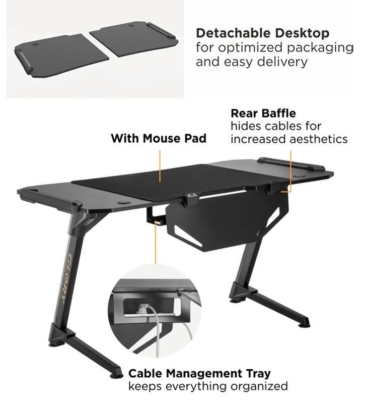 E-Sports Furniture Racing Computer RGB LED Lighting PC Gaming Desk