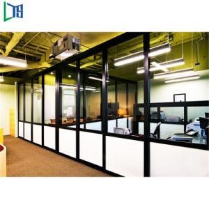 Hot Modern Style Aluminum Profile Frame Temprered Glass Partition for Big Meeting Room