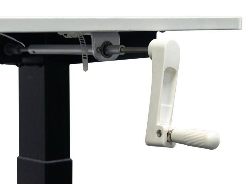 Manual Hand-Cranked Two Sections Height Adjustable Sit Stand up Desk up and Down Table