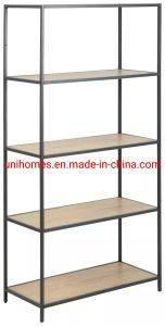 Bookcase 5 Shelf Modern Tall Bookshelf with Shelves Metal Frame for Bedroom