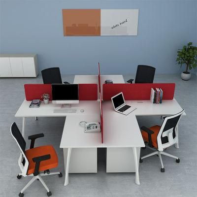 New Design 4 Person Desk Standard Dimensions Modular Office Furniture Workstation