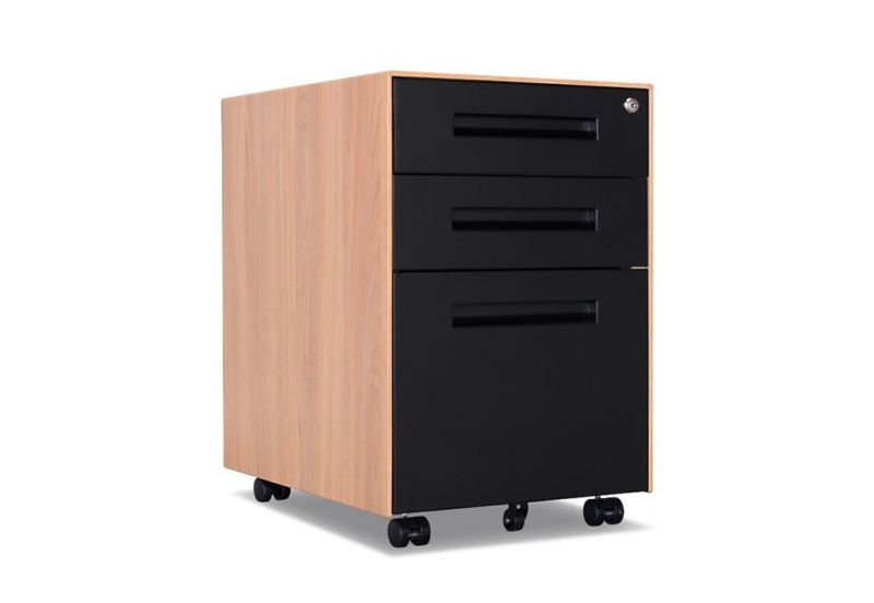 Office Equipment Steel Vertical 3 Drawers Mobile Cabinet Pedestals
