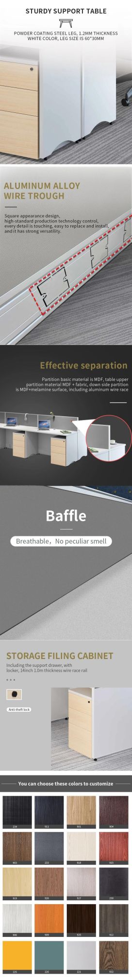Multi-Functional Wonderful Fabric New Modern Design Office Partition System